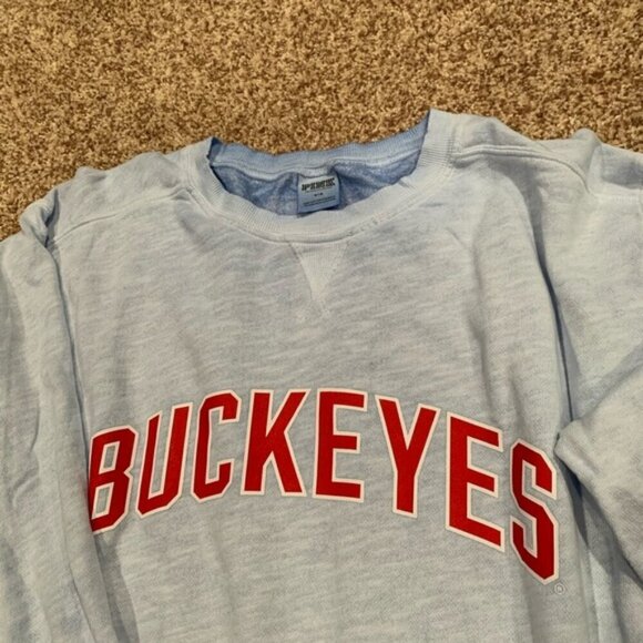 Victoria's Secret PINK Light Blue Ohio State Buckeyes Oversized Sweatshirt Med - Picture 3 of 7